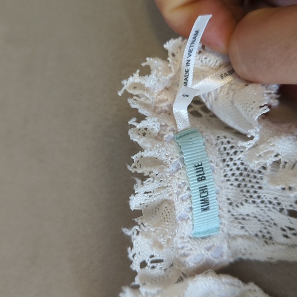 3/$20 Kimchi Blue Lace High Neck Tank Top - Picture 2 of 3